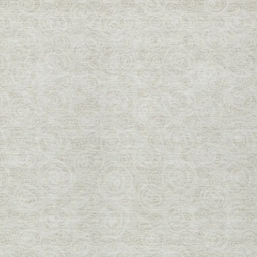 Ivory And Beige Geometric Washable Indoor Outdoor Area Rug Photo 4