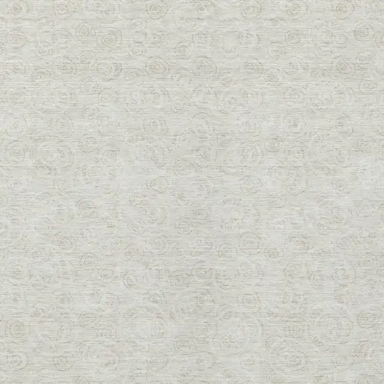 Ivory And Beige Geometric Washable Indoor Outdoor Area Rug Photo 5