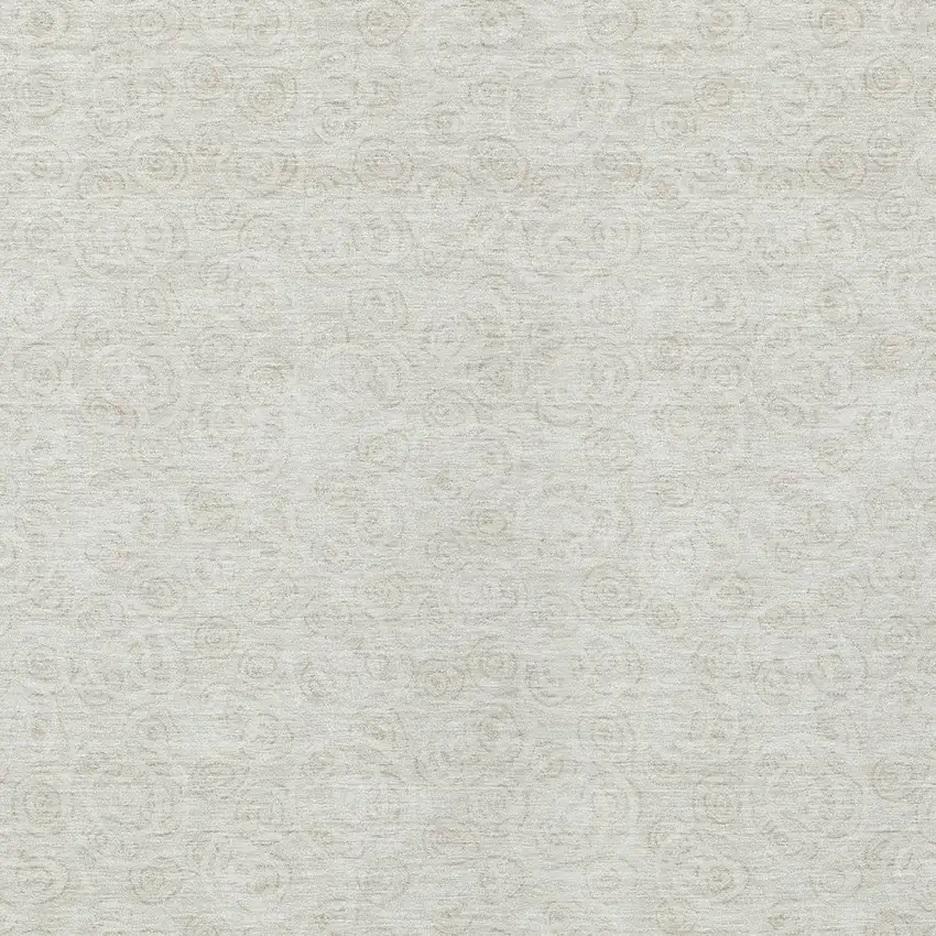 Ivory And Beige Geometric Washable Indoor Outdoor Area Rug Photo 5