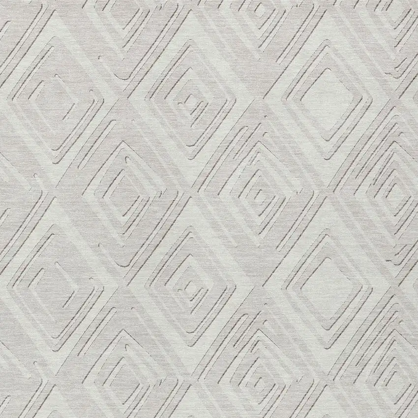 Ivory And Beige Geometric Washable Indoor Outdoor Area Rug Photo 6