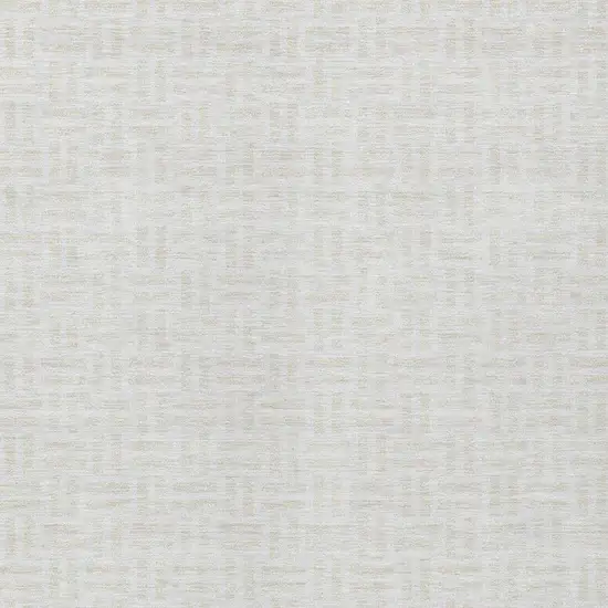Ivory And Beige Geometric Washable Indoor Outdoor Area Rug Photo 6