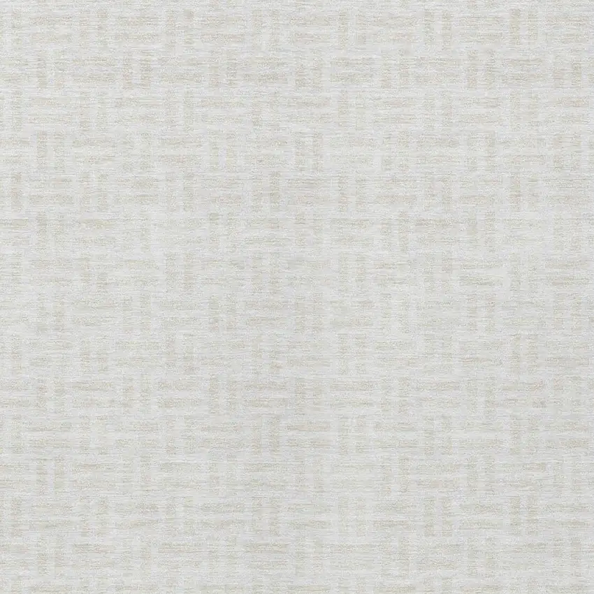 Ivory And Beige Geometric Washable Indoor Outdoor Area Rug Photo 6