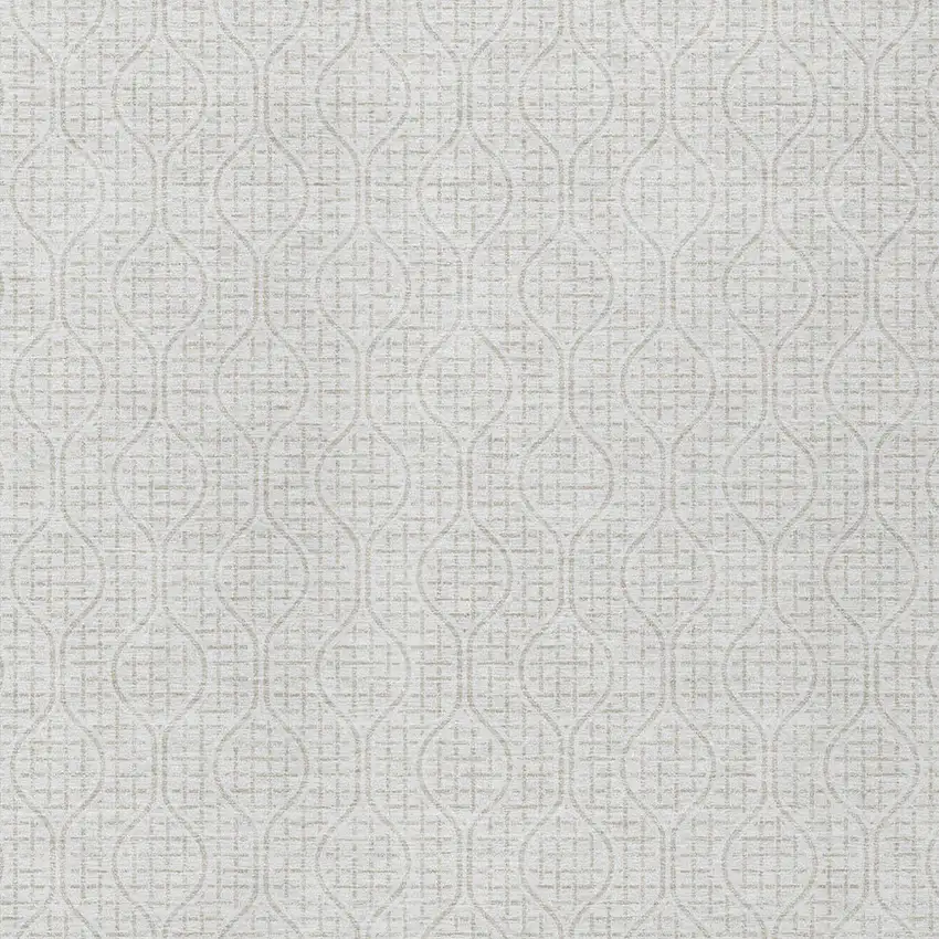 Ivory And Beige Geometric Washable Indoor Outdoor Area Rug Photo 5