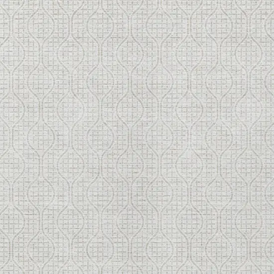 Ivory And Beige Geometric Washable Indoor Outdoor Area Rug Photo 5