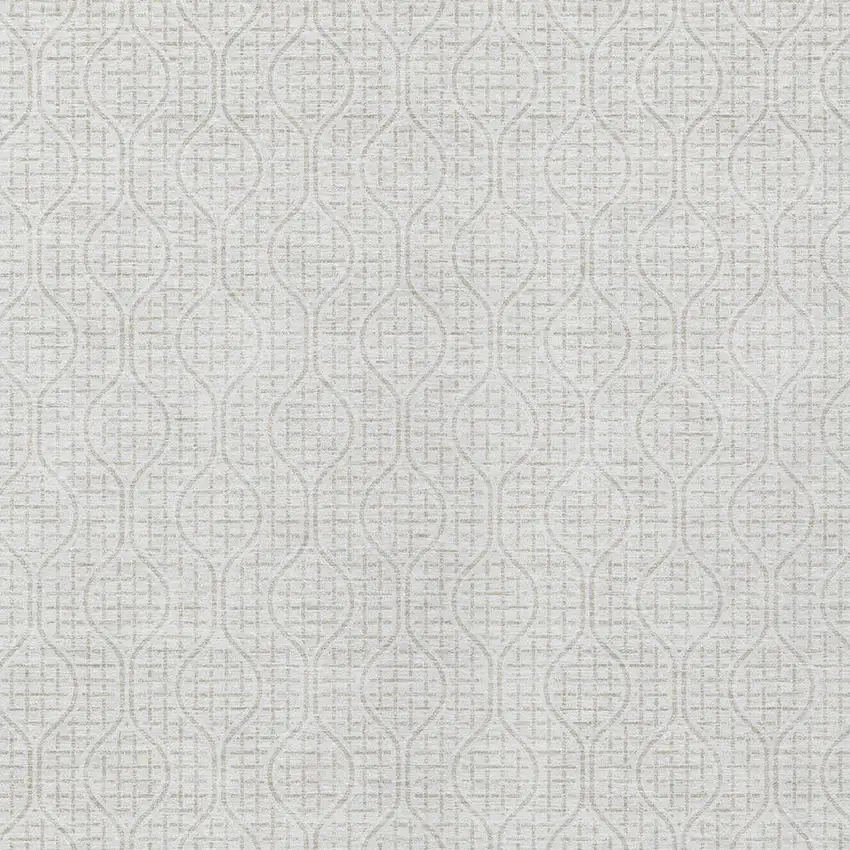 Ivory And Beige Geometric Washable Indoor Outdoor Area Rug Photo 5