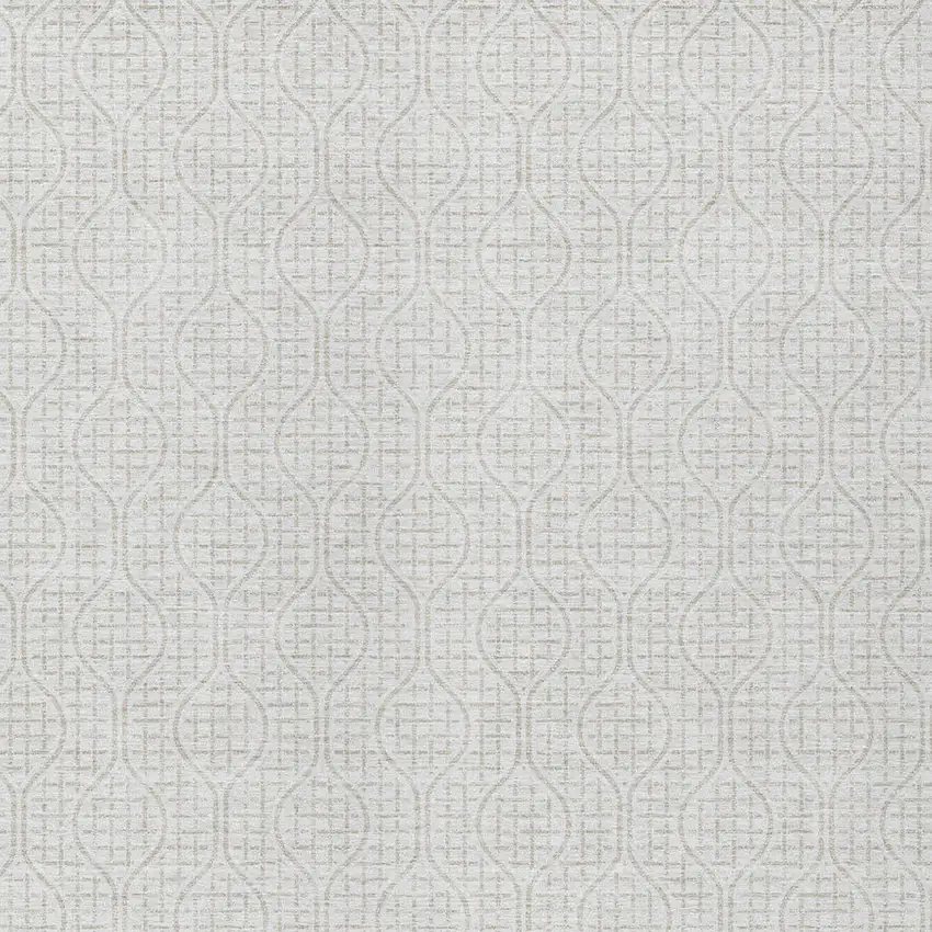 Ivory And Beige Geometric Washable Indoor Outdoor Area Rug Photo 5