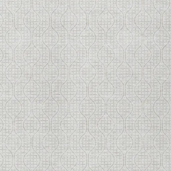 Ivory And Beige Geometric Washable Indoor Outdoor Area Rug Photo 5