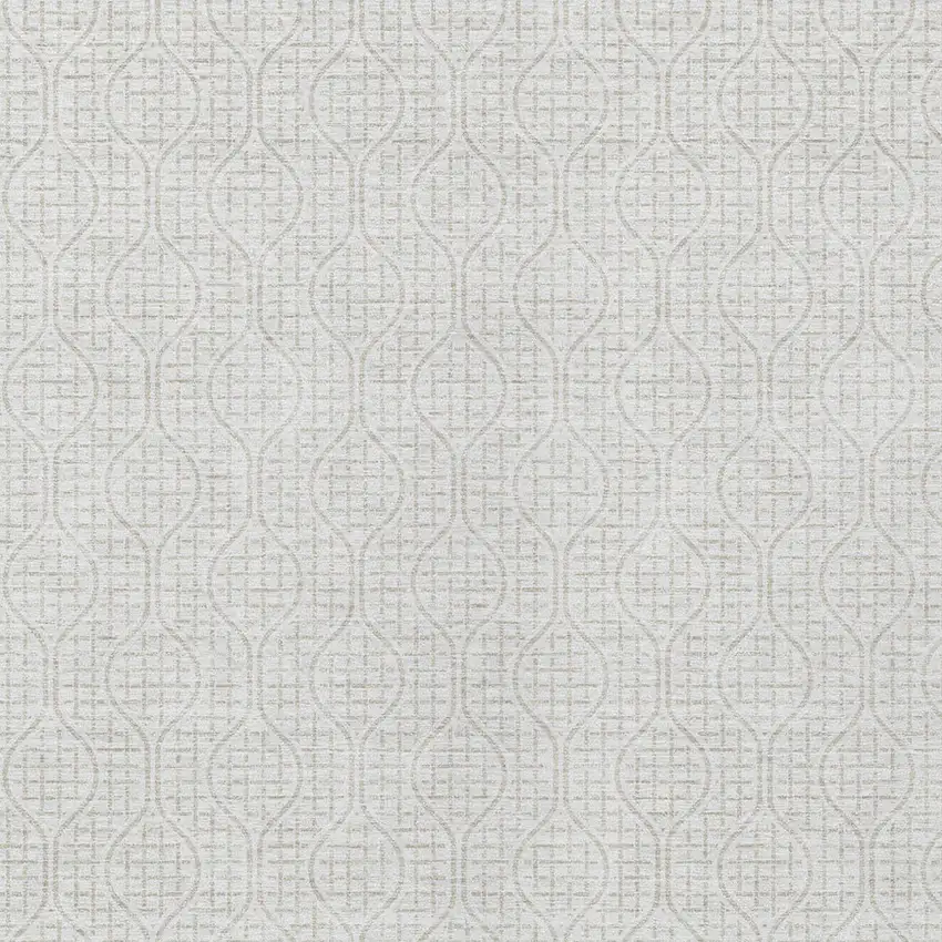 Ivory And Beige Geometric Washable Indoor Outdoor Area Rug Photo 5