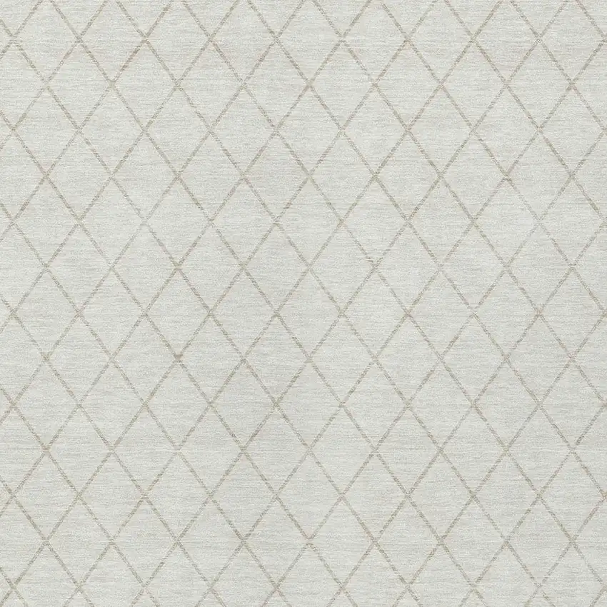 Ivory And Beige Geometric Washable Indoor Outdoor Area Rug Photo 6