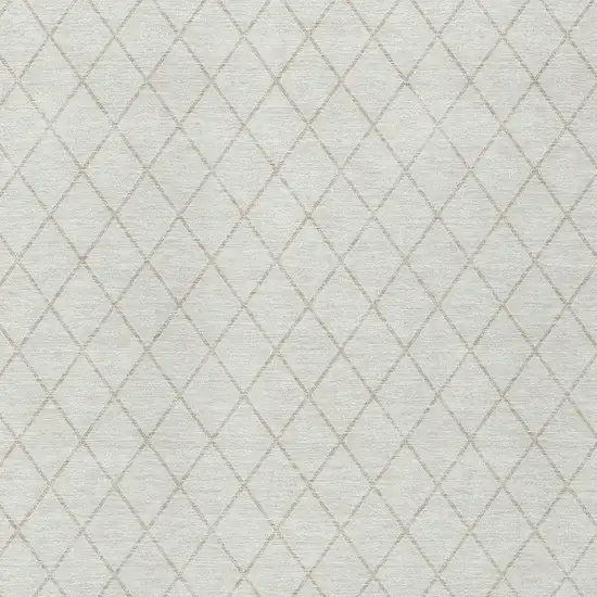 Ivory And Beige Geometric Washable Indoor Outdoor Area Rug Photo 6