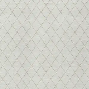 Photo of Ivory And Beige Geometric Washable Indoor Outdoor Area Rug