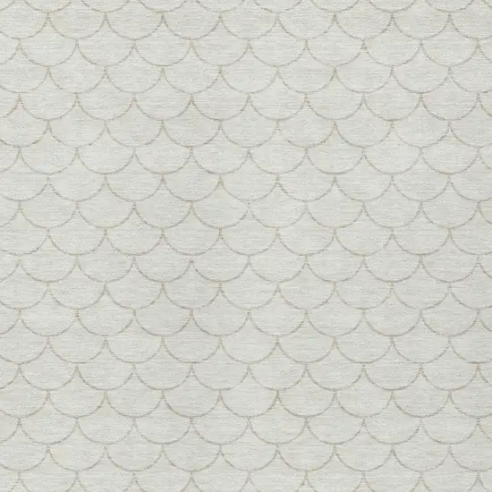 Ivory And Beige Geometric Washable Indoor Outdoor Area Rug Photo 5