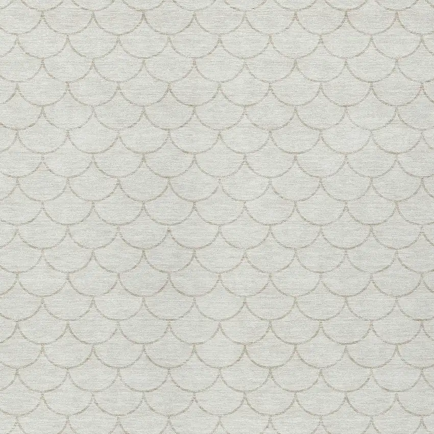 Ivory And Beige Geometric Washable Indoor Outdoor Area Rug Photo 5