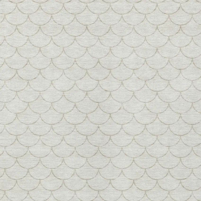 Ivory And Beige Geometric Washable Indoor Outdoor Area Rug Photo 5
