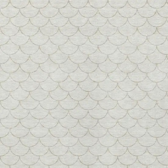 Ivory And Beige Geometric Washable Indoor Outdoor Area Rug Photo 5