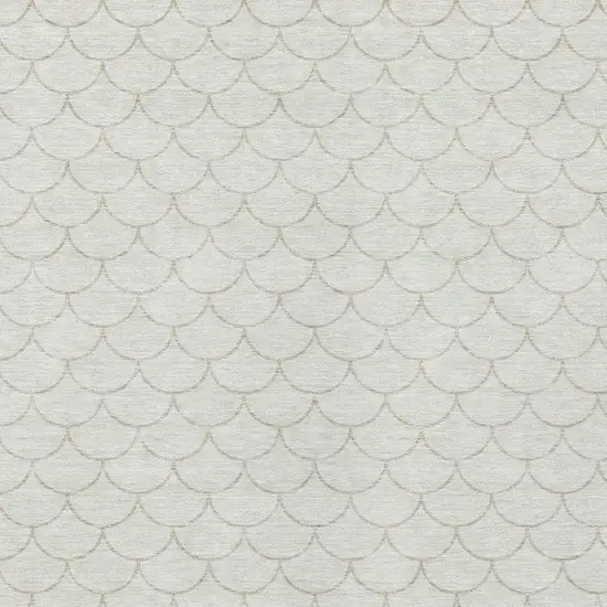 Ivory And Beige Geometric Washable Indoor Outdoor Area Rug Photo 5