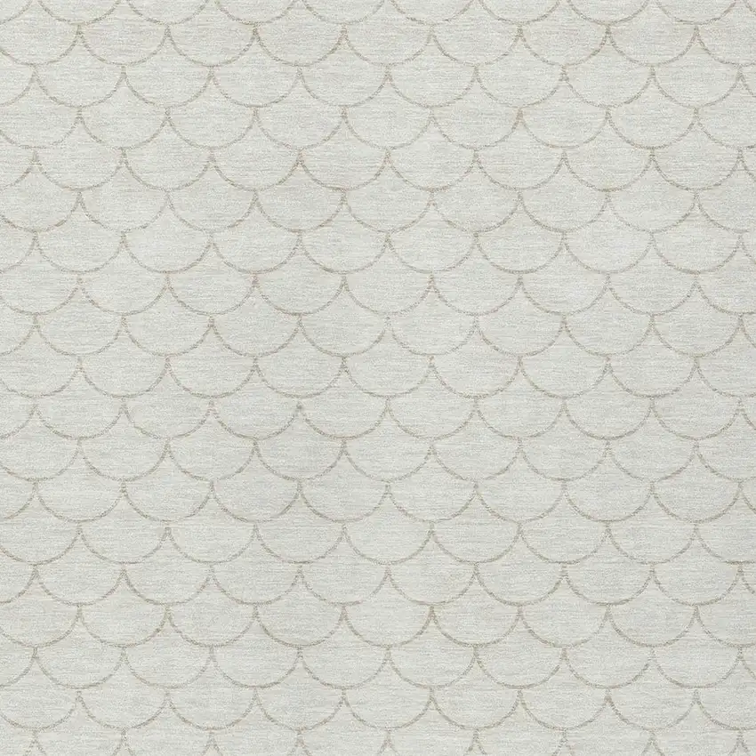 Ivory And Beige Geometric Washable Indoor Outdoor Area Rug Photo 5