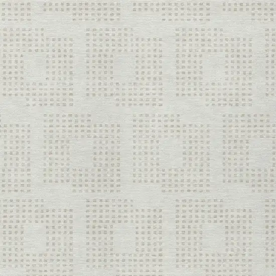 Ivory And Beige Geometric Washable Indoor Outdoor Area Rug Photo 6