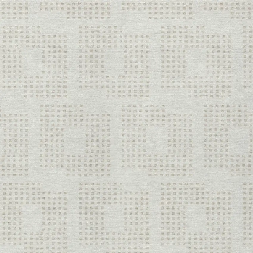 Ivory And Beige Geometric Washable Indoor Outdoor Area Rug Photo 6