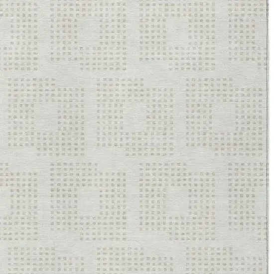 Ivory And Beige Geometric Washable Indoor Outdoor Area Rug Photo 6
