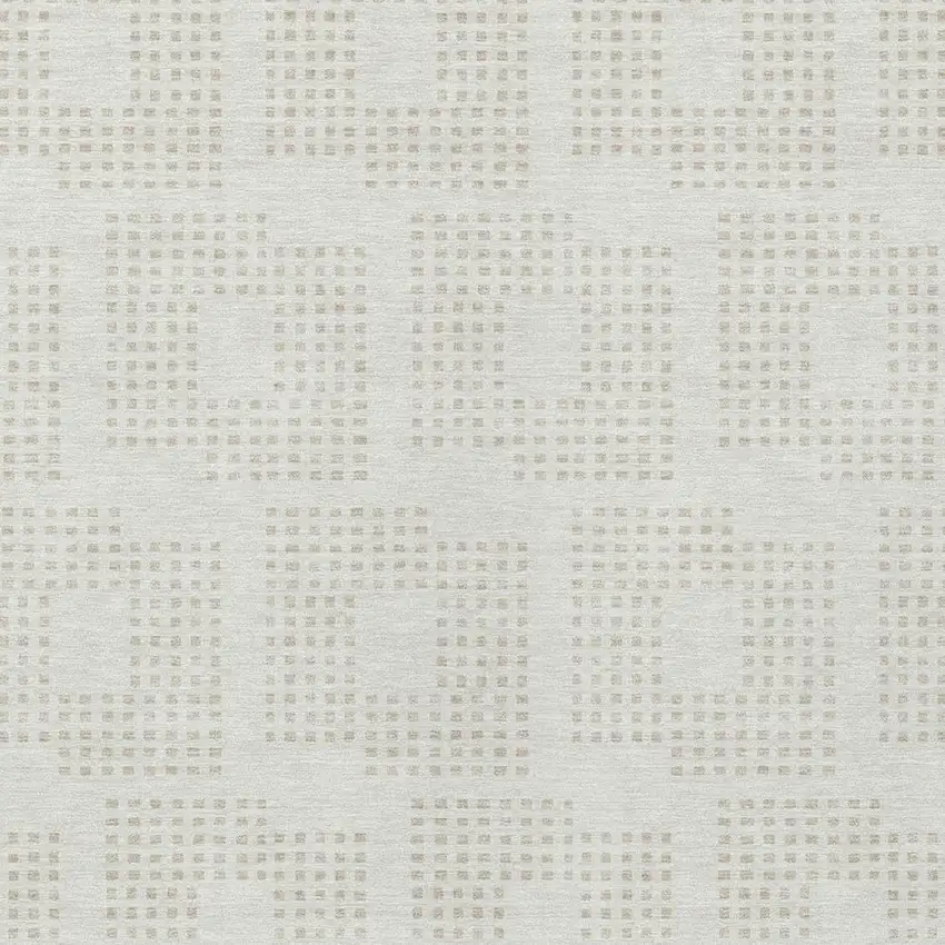 Ivory And Beige Geometric Washable Indoor Outdoor Area Rug Photo 6
