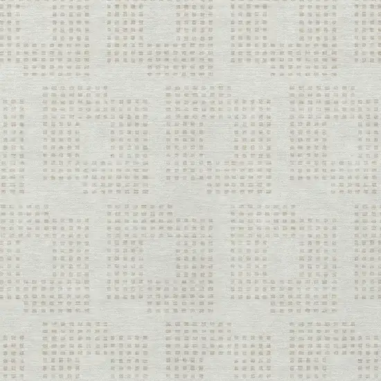 Ivory And Beige Geometric Washable Indoor Outdoor Area Rug Photo 6