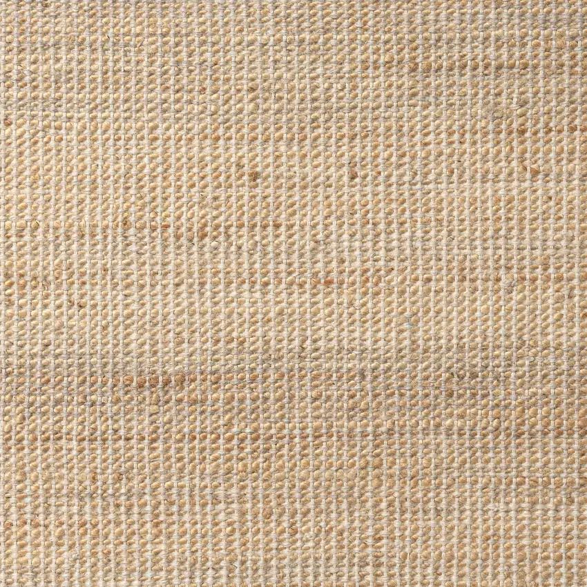 Ivory And Beige Hand Woven Square Rug Photo 5