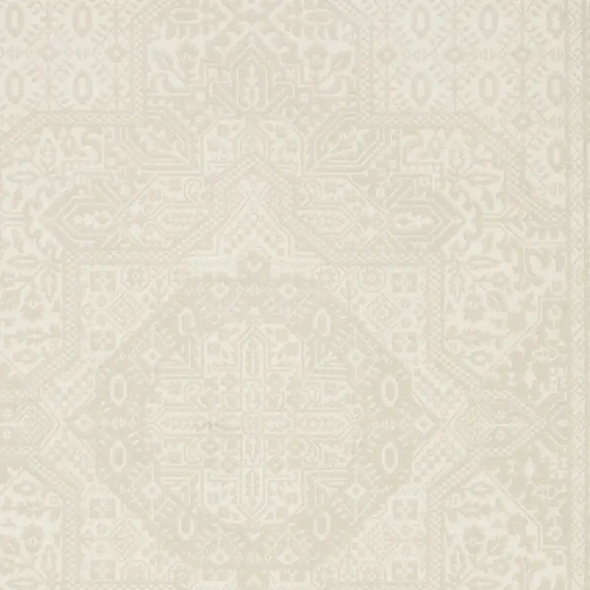 Ivory And Beige Medallion Area Rug Photo 6
