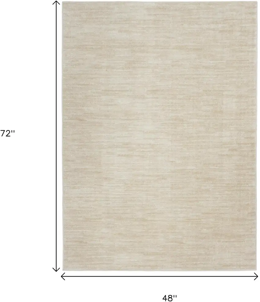 Beige And Ivory Indoor Outdoor Area Rug Photo 3