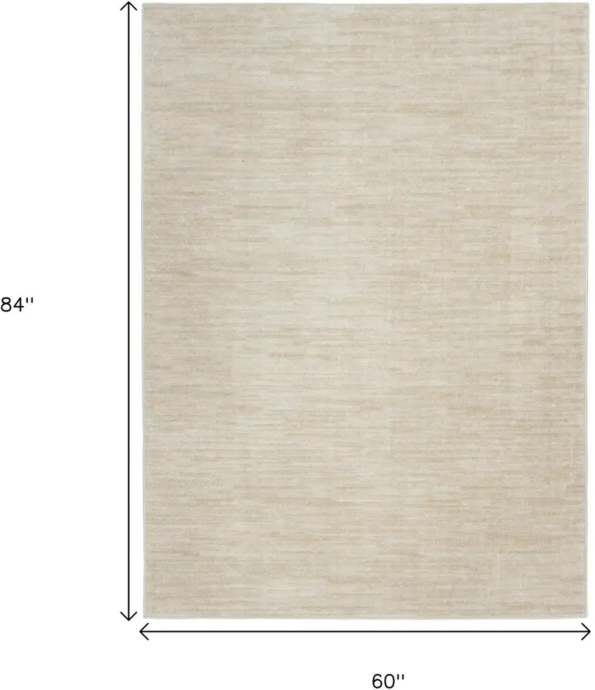 Beige And Ivory Indoor Outdoor Area Rug Photo 3