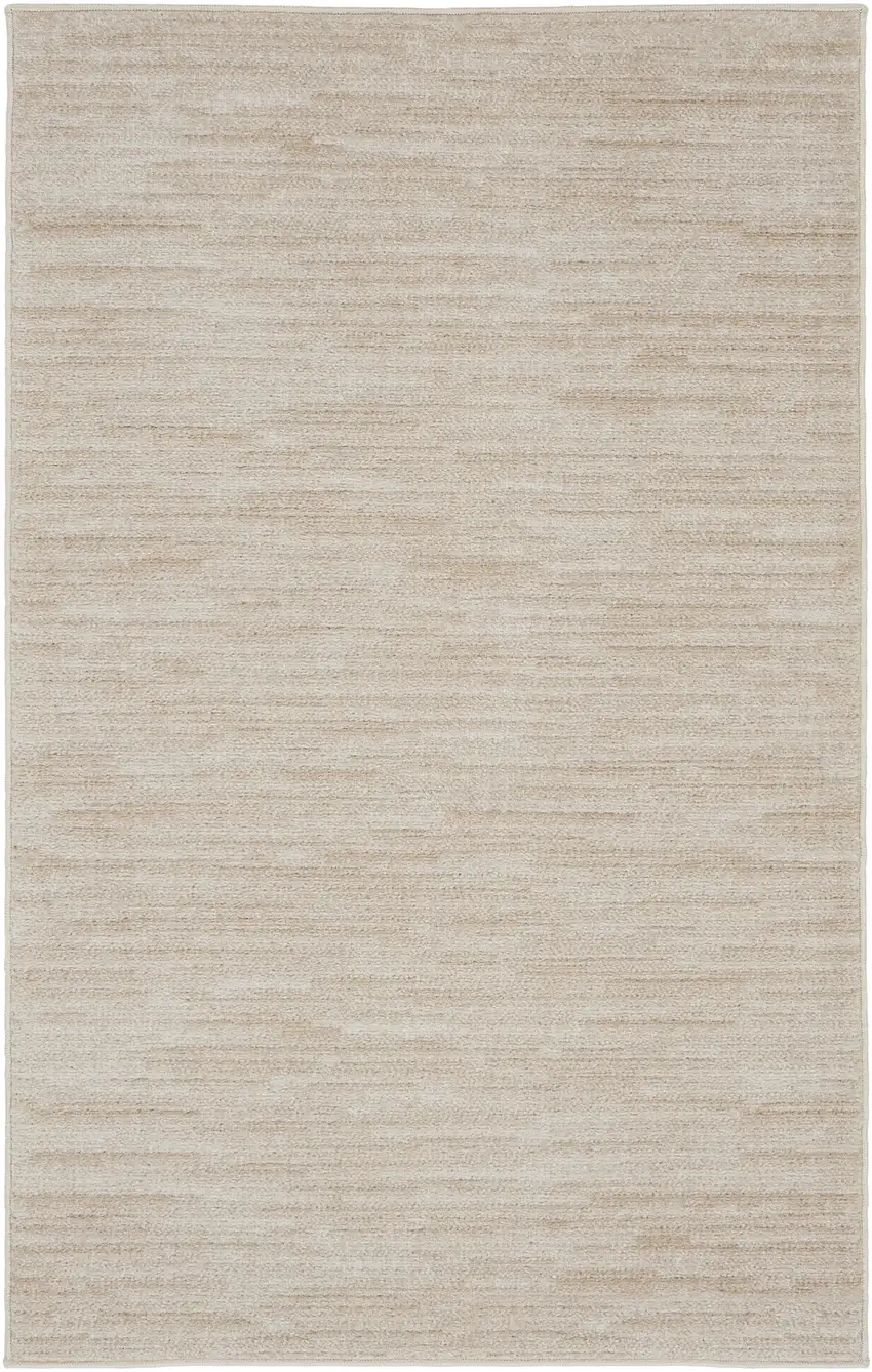 Ivory And Beige Non Skid Indoor Outdoor Area Rug Photo 1