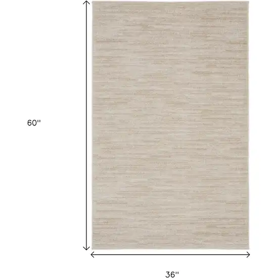Beige And Ivory Indoor Outdoor Area Rug Photo 3