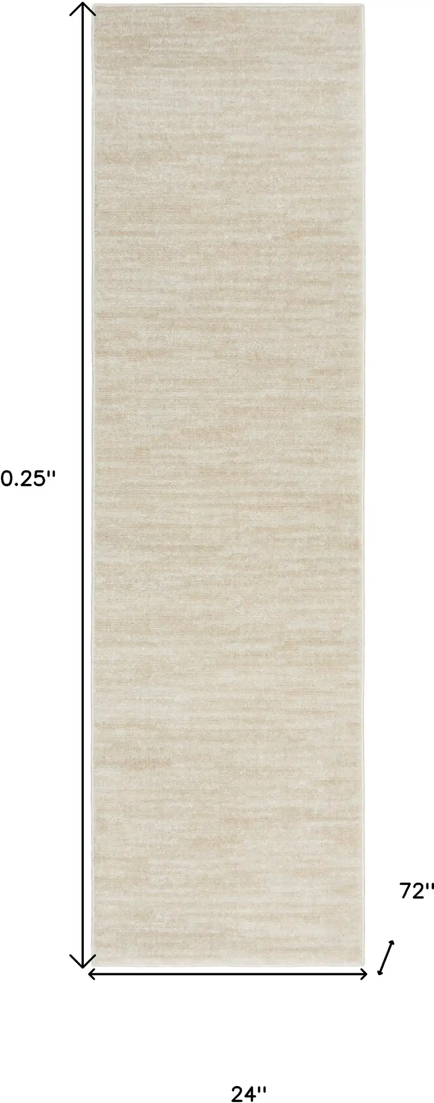 Ivory And Beige Non Skid Indoor Outdoor Runner Rug Photo 5