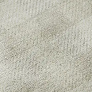 Photo of Ivory And Beige Plaid Washable Area Rug With UV Protection