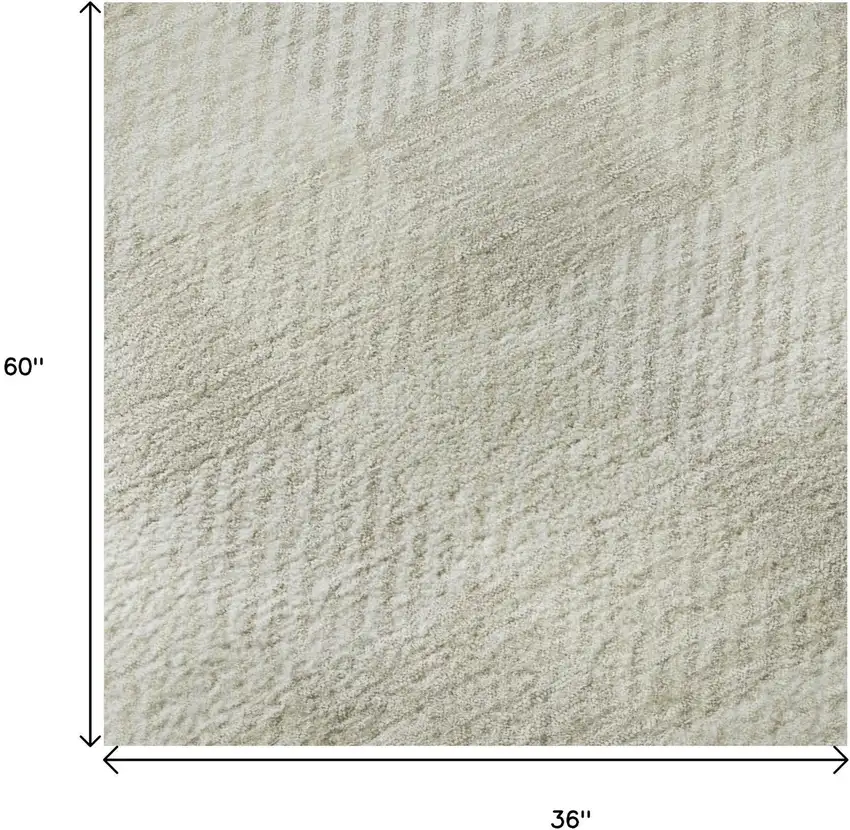 Ivory And Beige Plaid Washable Area Rug With UV Protection Photo 8