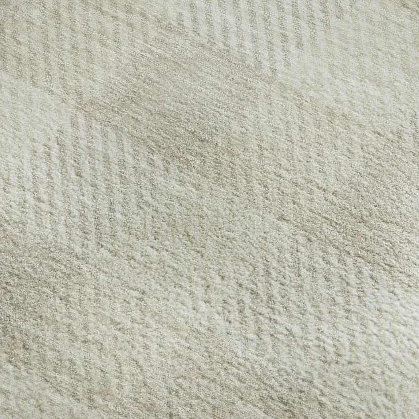 Ivory And Beige Plaid Washable Area Rug With UV Protection Photo 2