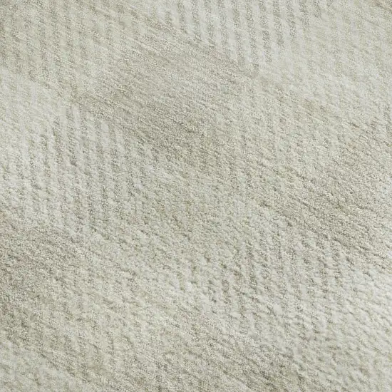 Ivory And Beige Plaid Washable Area Rug With UV Protection Photo 2