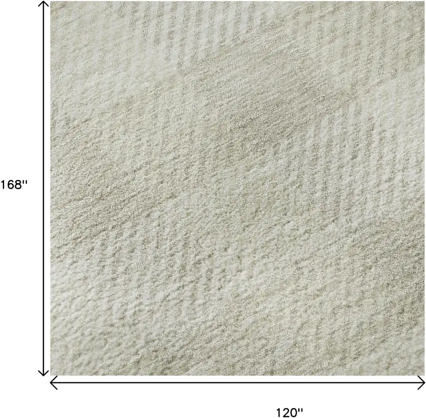 Ivory And Beige Plaid Washable Area Rug With UV Protection Photo 9