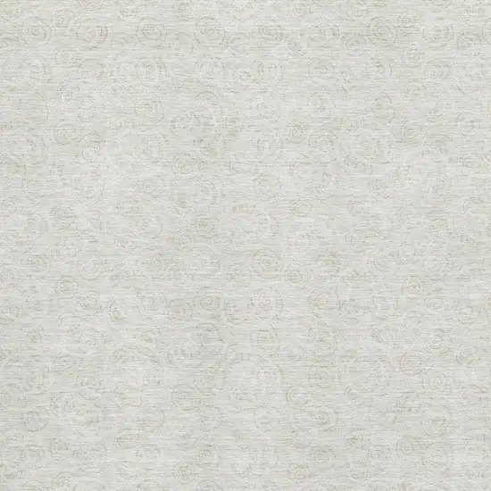 Ivory And Beige Polka Dot Washable Area Rug With UV Protection Photo 3