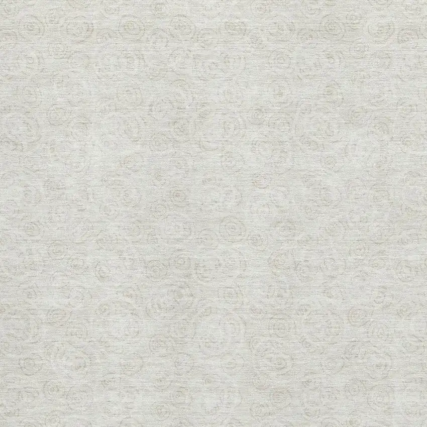 Ivory And Beige Polka Dot Washable Area Rug With UV Protection Photo 3