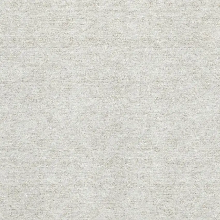 Ivory And Beige Polka Dot Washable Area Rug With UV Protection Photo 3