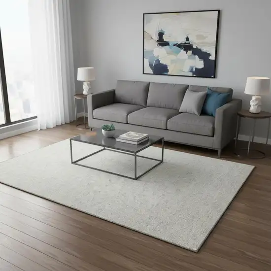 Ivory And Beige Polka Dot Washable Area Rug With UV Protection Photo 2