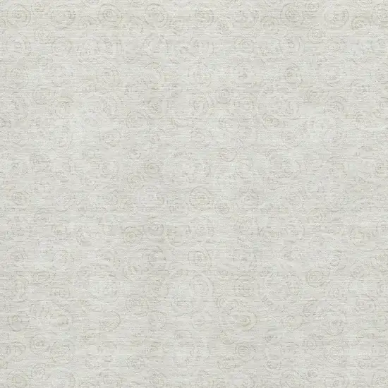 Ivory And Beige Polka Dot Washable Area Rug With UV Protection Photo 3