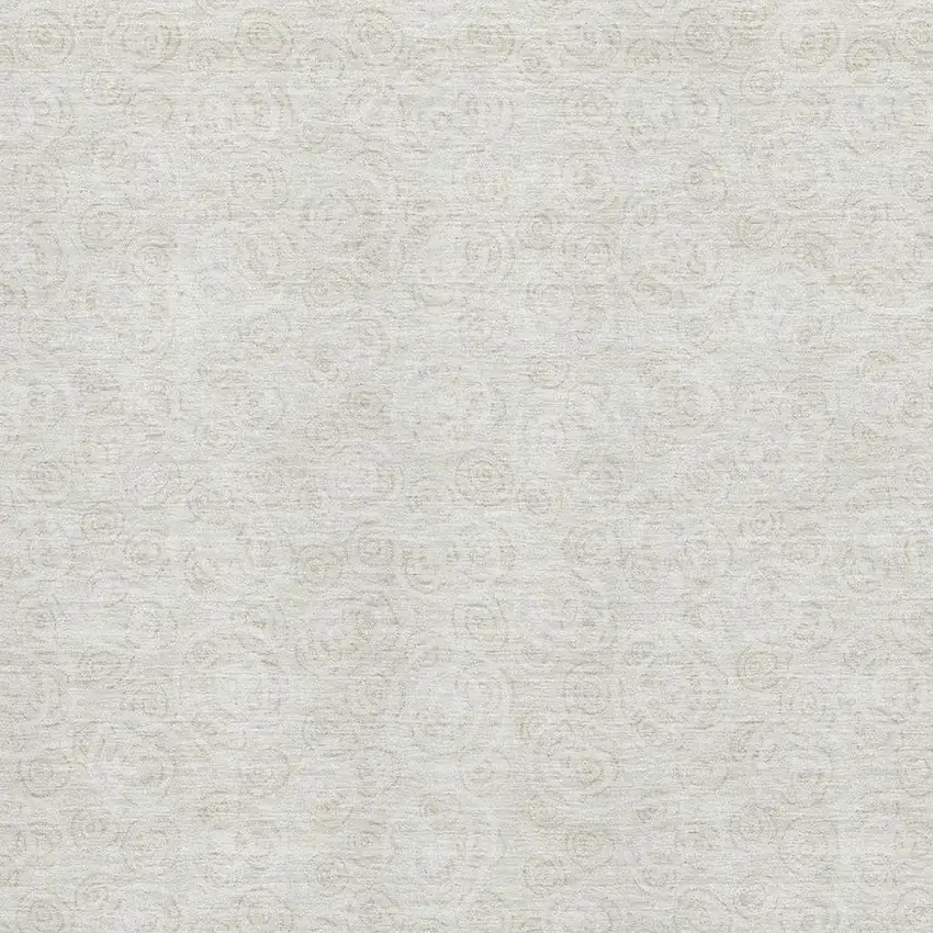 Ivory And Beige Polka Dot Washable Area Rug With UV Protection Photo 3