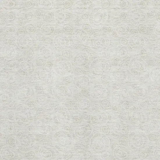 Ivory And Beige Polka Dot Washable Area Rug With UV Protection Photo 3