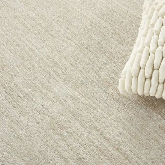 Beige And Ivory Round Indoor Outdoor Area Rug Photo 9