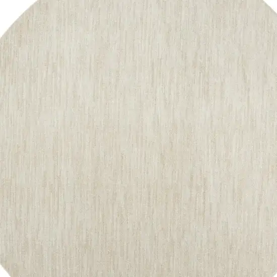 Beige And Ivory Round Indoor Outdoor Area Rug Photo 6