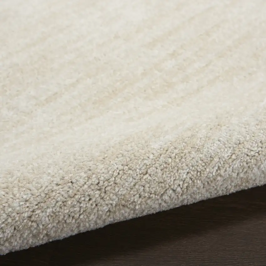 Beige And Ivory Round Indoor Outdoor Area Rug Photo 9