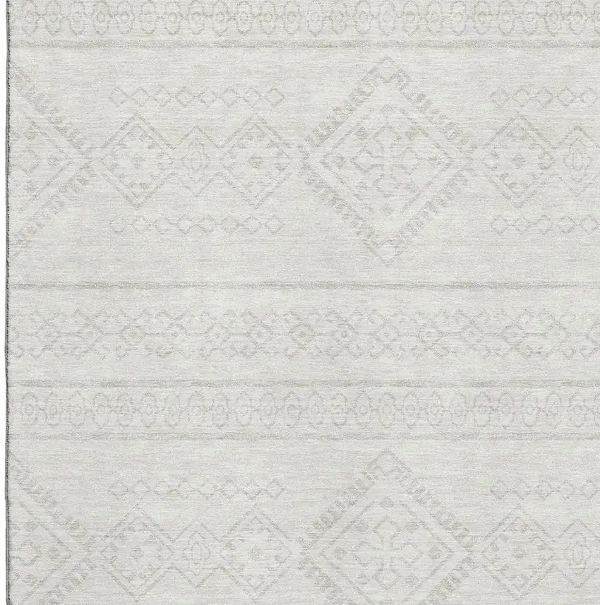 Ivory And Beige Southwestern Washable Area Rug With UV Protection Photo 3