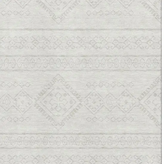 Ivory And Beige Southwestern Washable Area Rug With UV Protection Photo 3